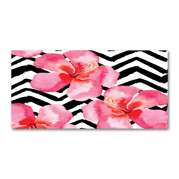 Quadro vetro acrilico Fiori hawaiani