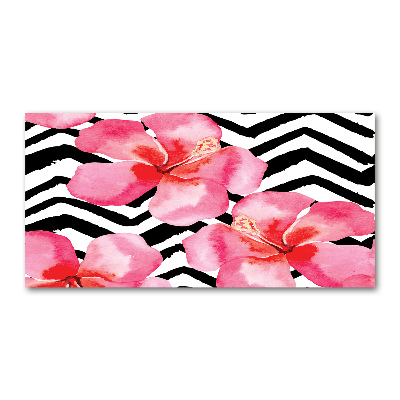 Quadro vetro acrilico Fiori hawaiani