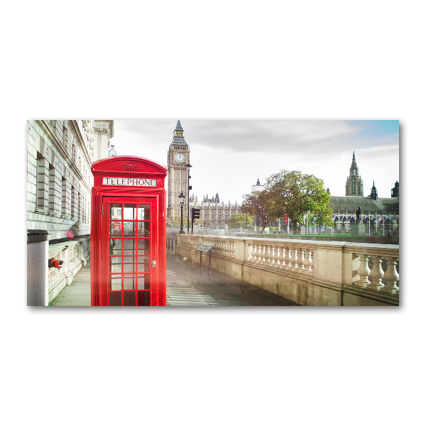 Quadro in vetro acrilico Telefono pubblico