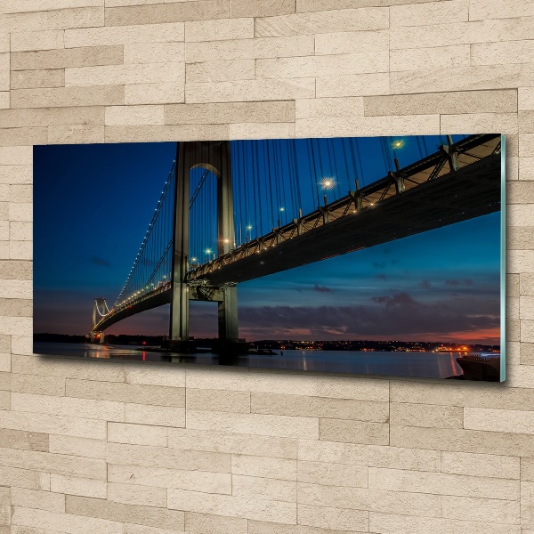 Quadro vetro acrilico Ponte di Brooklyn