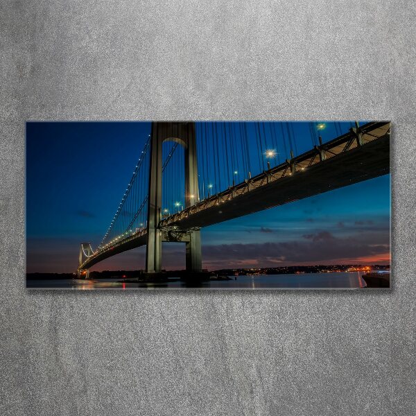 Quadro vetro acrilico Ponte di Brooklyn