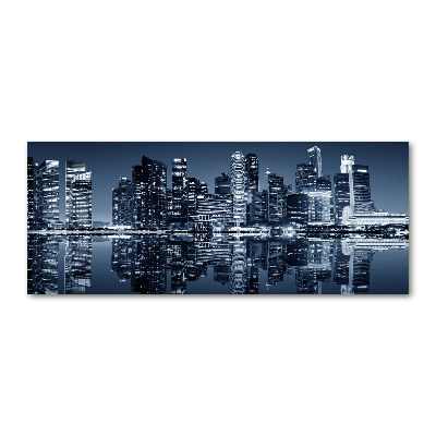 Quadro vetro acrilico Singapore di notte