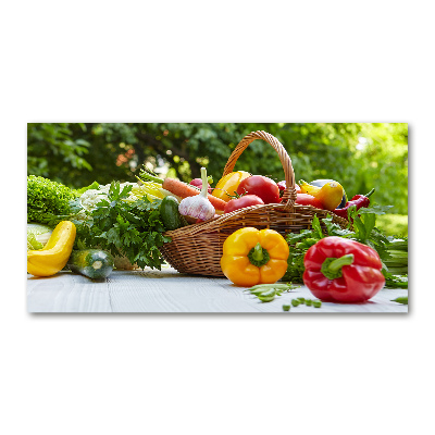 Quadro su vetro acrilico Cesto di verdure