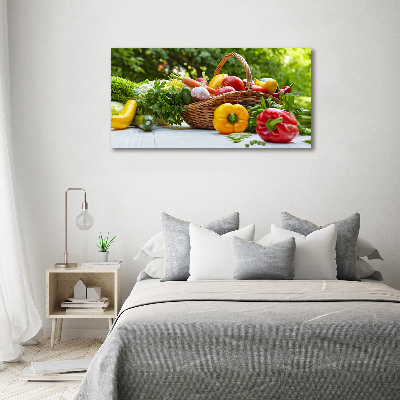 Quadro su vetro acrilico Cesto di verdure
