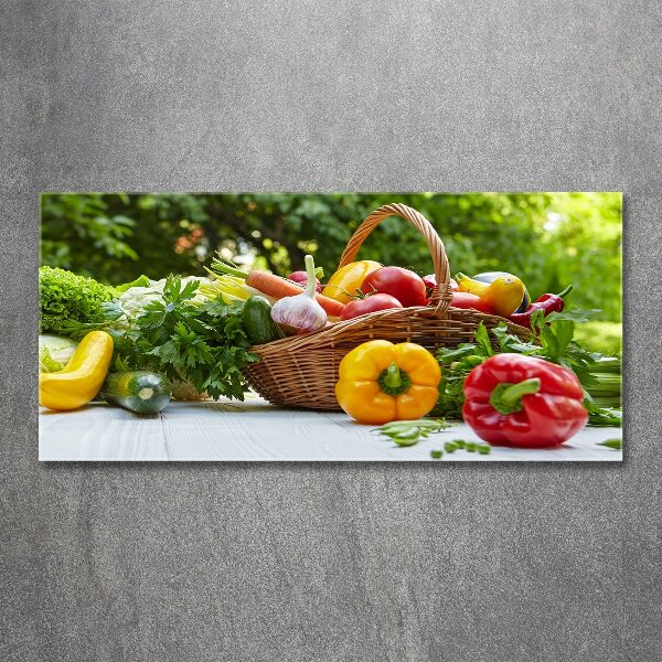 Quadro su vetro acrilico Cesto di verdure