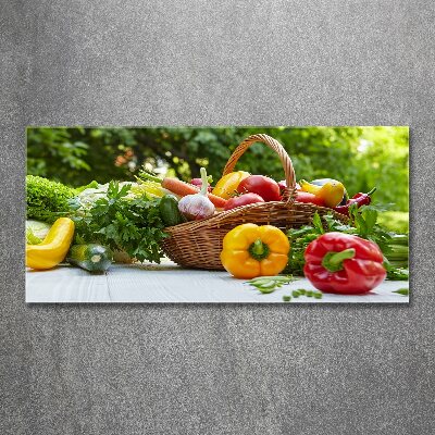 Quadro su vetro acrilico Cesto di verdure