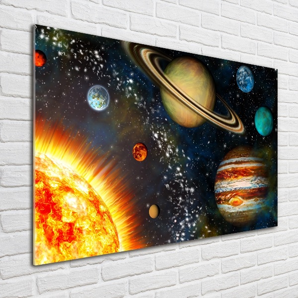 Quadro vetro acrilico Sistema solare