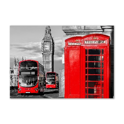 Quadro vetro acrilico Autobus rossi