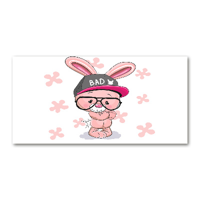 Quadro su vetro acrilico Coniglio nel cappello