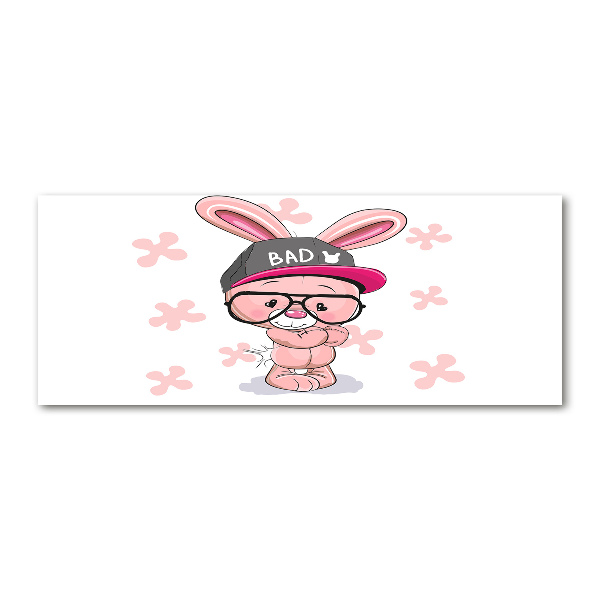 Quadro su vetro acrilico Coniglio nel cappello