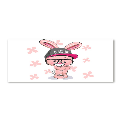 Quadro su vetro acrilico Coniglio nel cappello