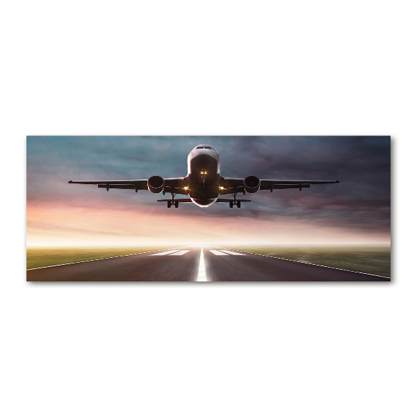 Quadro su vetro acrilico Un aereo in fase di decollo