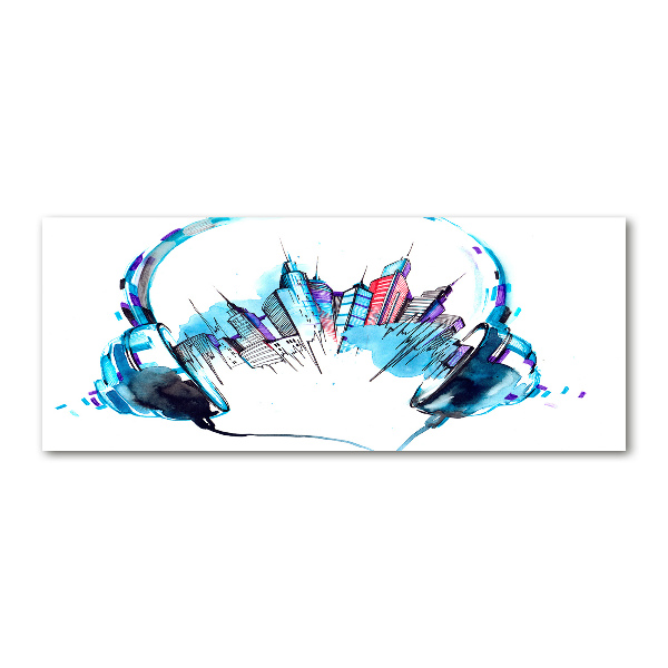 Quadro in vetro acrilico Suoni della città