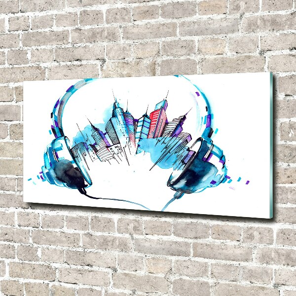 Quadro in vetro acrilico Suoni della città