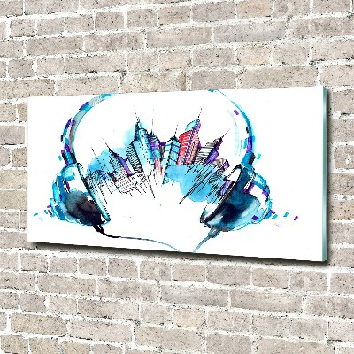 Quadro in vetro acrilico Suoni della città