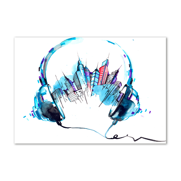 Quadro in vetro acrilico Suoni della città