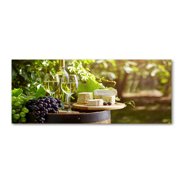 Quadro su vetro acrilico Vino e stuzzichini