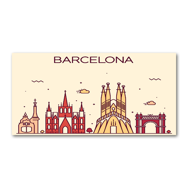Quadro vetro acrilico L'iscrizione Barcellona