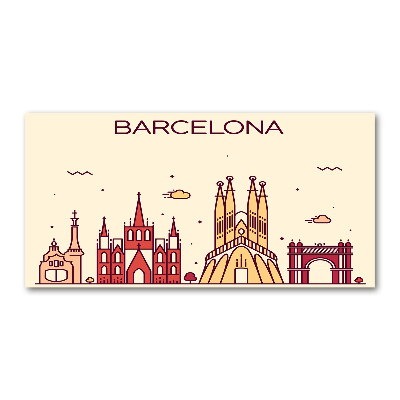 Quadro vetro acrilico L'iscrizione Barcellona