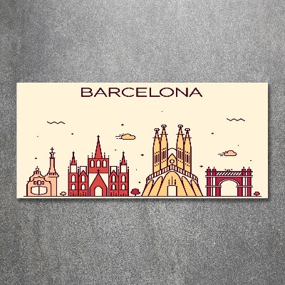 Quadro vetro acrilico L'iscrizione Barcellona
