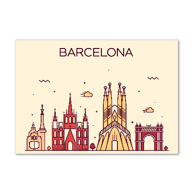 Quadro vetro acrilico L'iscrizione Barcellona