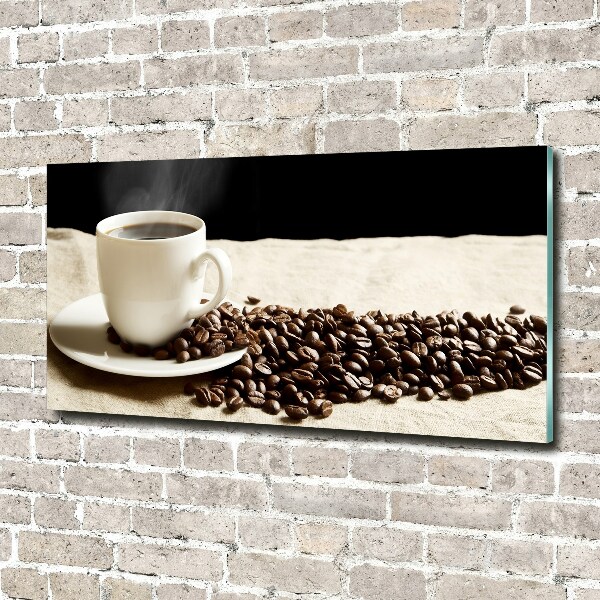 Quadro su vetro acrilico Caffè aromatico