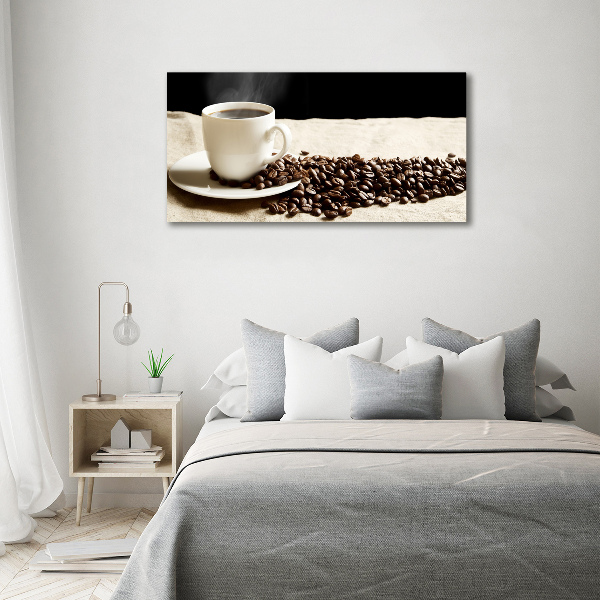 Quadro su vetro acrilico Caffè aromatico