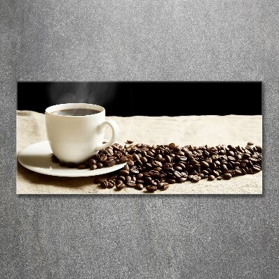 Quadro su vetro acrilico Caffè aromatico