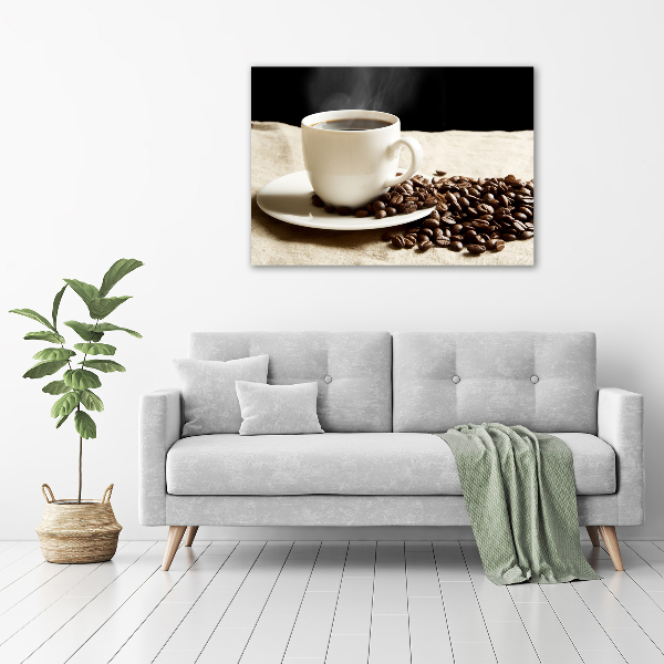 Quadro su vetro acrilico Caffè aromatico