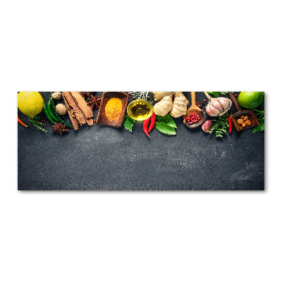 Quadro in vetro acrilico Erbe aromatiche e spezie