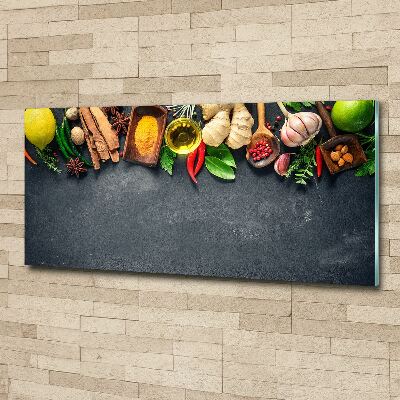 Quadro in vetro acrilico Erbe aromatiche e spezie