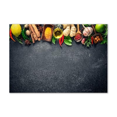 Quadro in vetro acrilico Erbe aromatiche e spezie