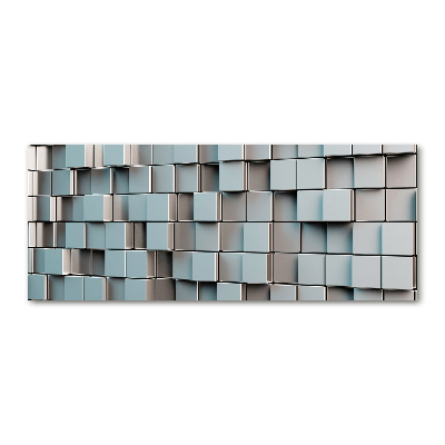 Quadro in vetro acrilico Muro di cubi