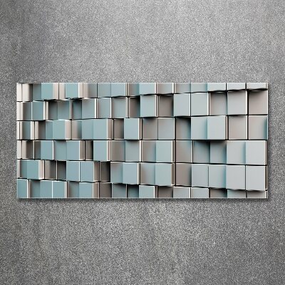 Quadro in vetro acrilico Muro di cubi