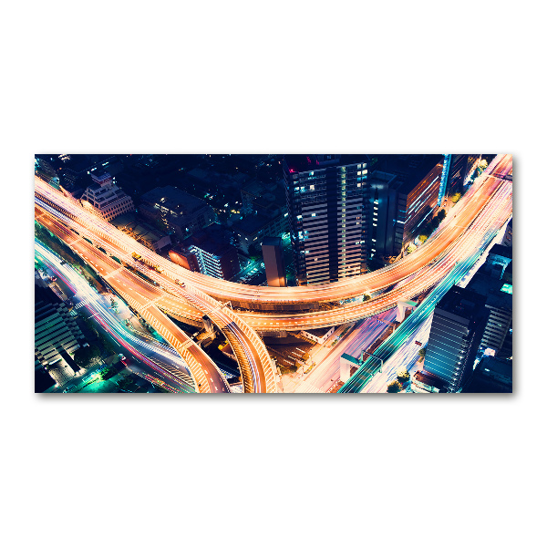 Quadro su vetro acrilico Autostrada di Tokyo