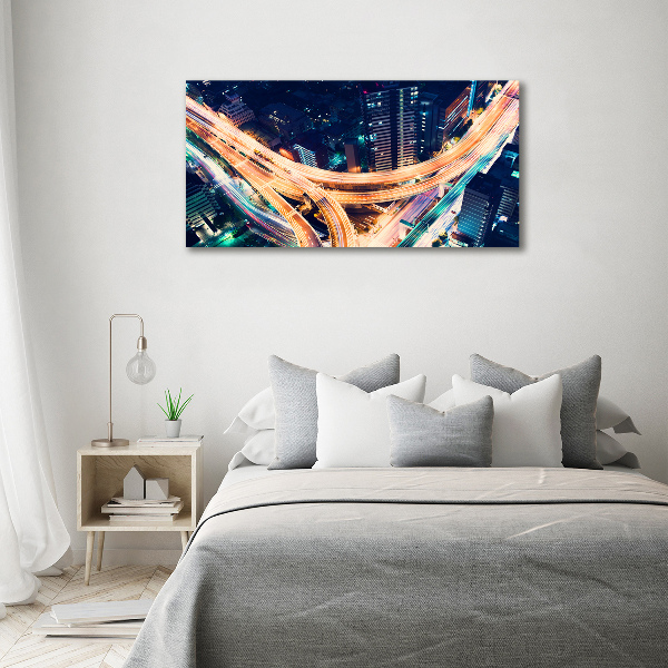Quadro su vetro acrilico Autostrada di Tokyo