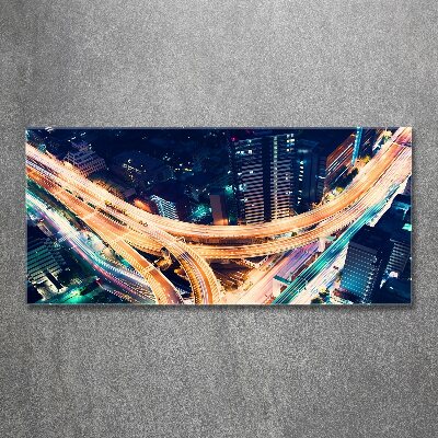 Quadro su vetro acrilico Autostrada di Tokyo