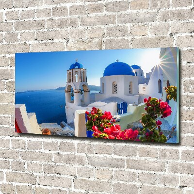 Quadro in vetro acrilico Santorini, Grecia