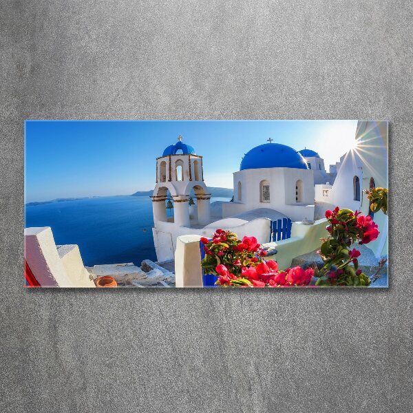 Quadro in vetro acrilico Santorini, Grecia
