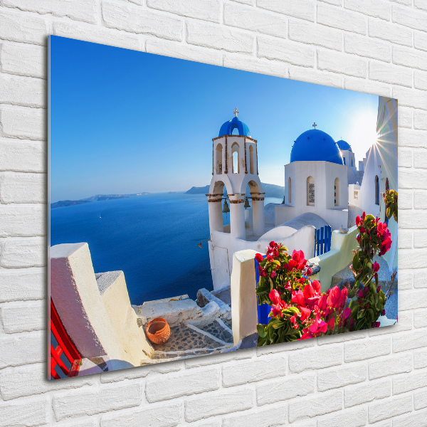 Quadro in vetro acrilico Santorini, Grecia