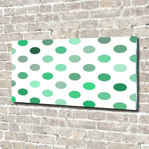 Quadro su vetro acrilico Punti verdi