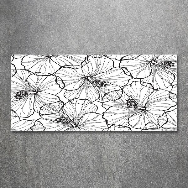 Quadro su vetro acrilico Fiori hawaiani