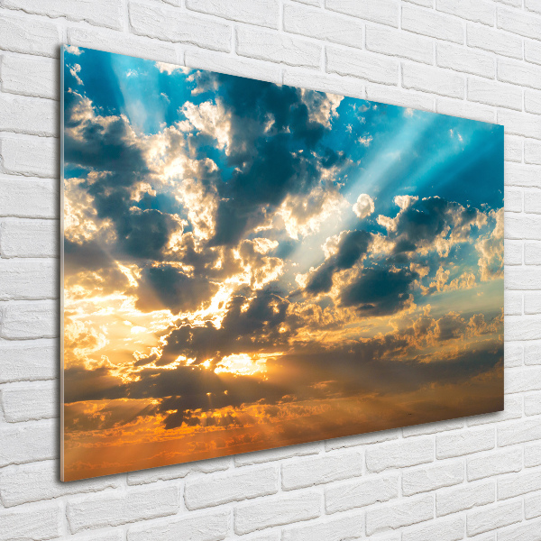 Quadro su vetro acrilico Cielo al tramonto