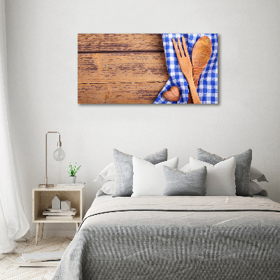Quadro su vetro acrilico Utensili in legno