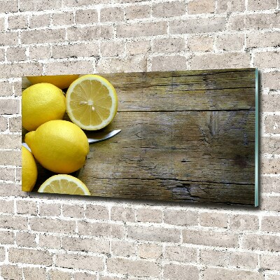 Quadro vetro acrilico Limoni su legno