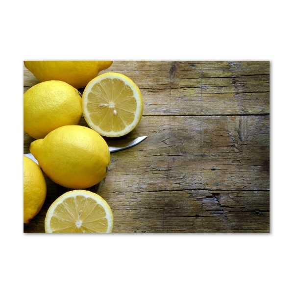 Quadro vetro acrilico Limoni su legno