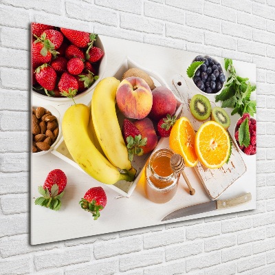 Quadro su vetro acrilico Frutta e miele