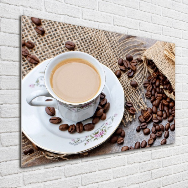 Quadro in vetro acrilico Caffè con latte