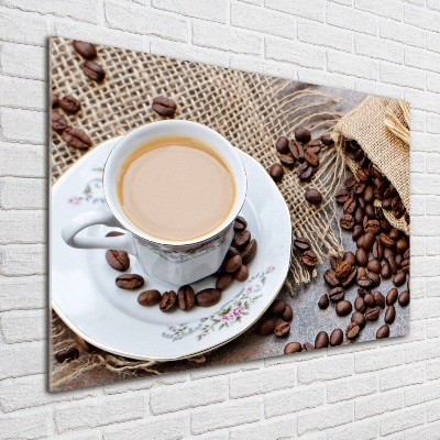 Quadro in vetro acrilico Caffè con latte