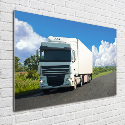 Quadro vetro acrilico Camion bianco